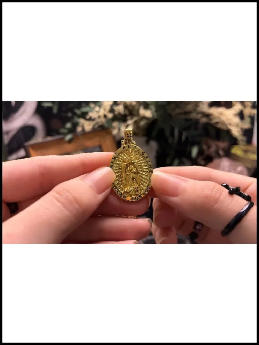 St Peregrine 925 Sterling Silver Necklace, 18k Gold Plated Catholic Patron
